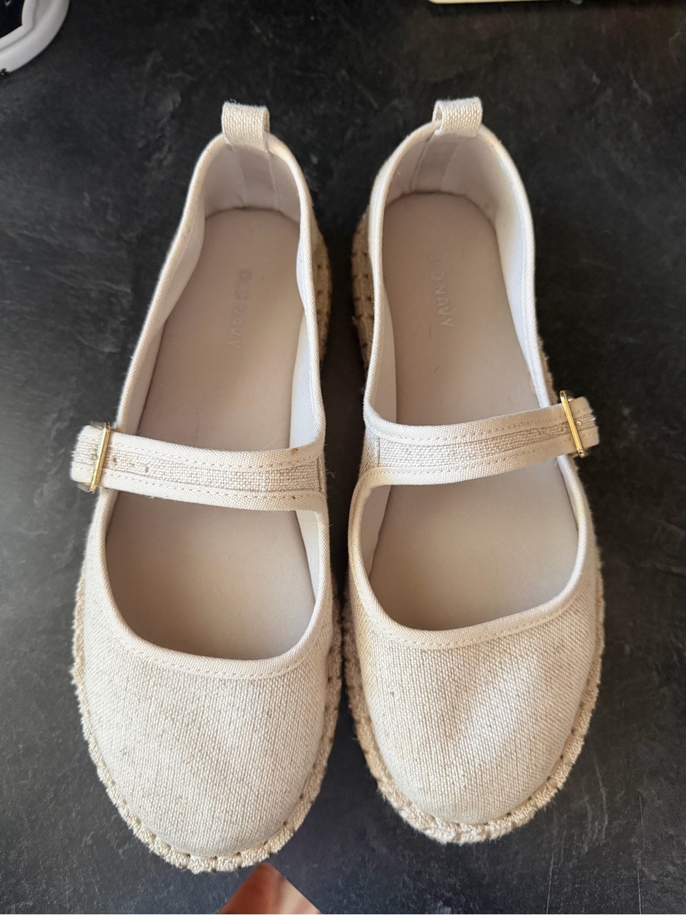 Old Navy Cream Canvas Slip-On Sneakers